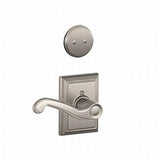 Schlage F94FLA619ADDLH satin nickel dummy interior pack