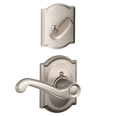 Schlage F94FLA619CAMRH satin nickel dummy interior pack