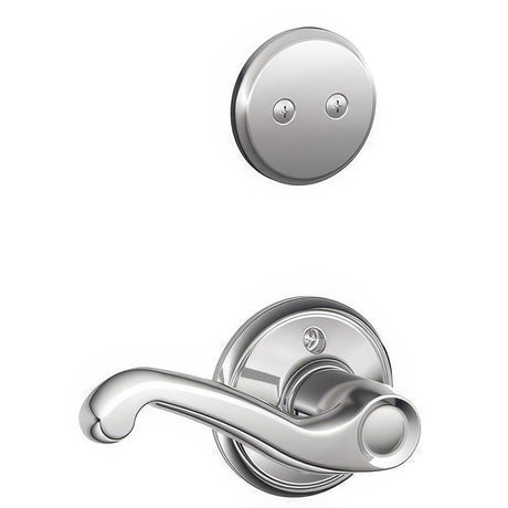 Schlage F94FLA625RH polished chrome dummy interior pack