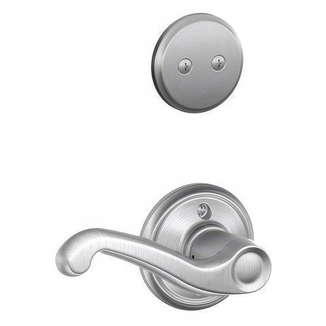 Schlage F94FLA626RH satin chrome dummy interior pack
