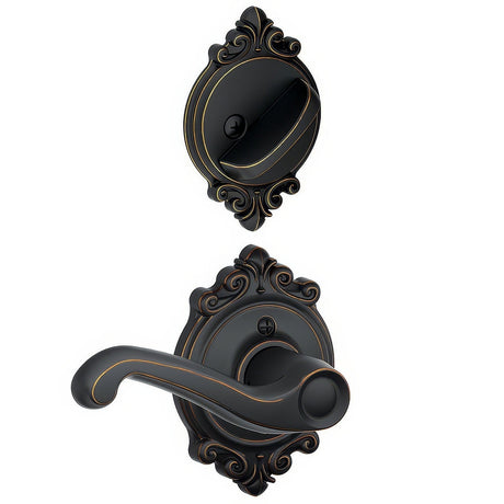 Schlage F94FLA716BRKRH aged bronze dummy interior pack