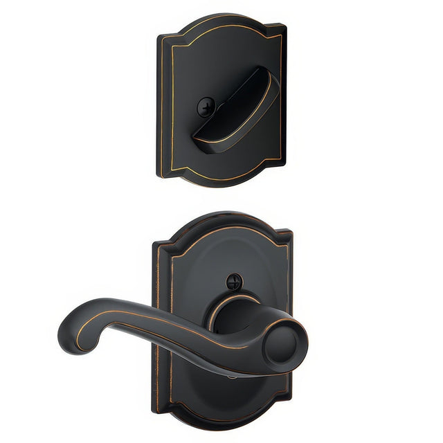 Schlage F94FLA716CAMRH aged bronze dummy interior pack