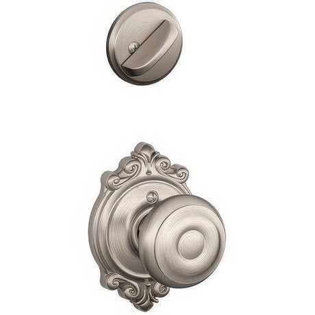 Schlage F94GEO619BRK satin nickel dummy interior pack