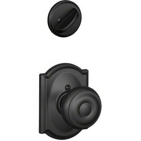 Schlage F94GEO622CAM matte black dummy interior pack