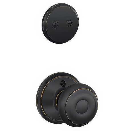 Schlage F94GEO716 aged bronze dummy interior pack