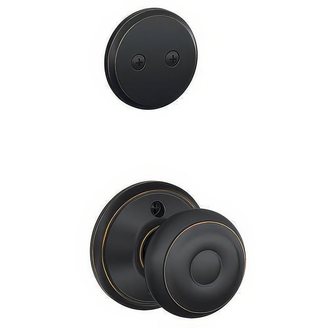 Schlage F94GEO716 aged bronze dummy interior pack