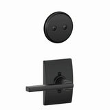 Schlage F94LAT622CEN matte black dummy interior pack