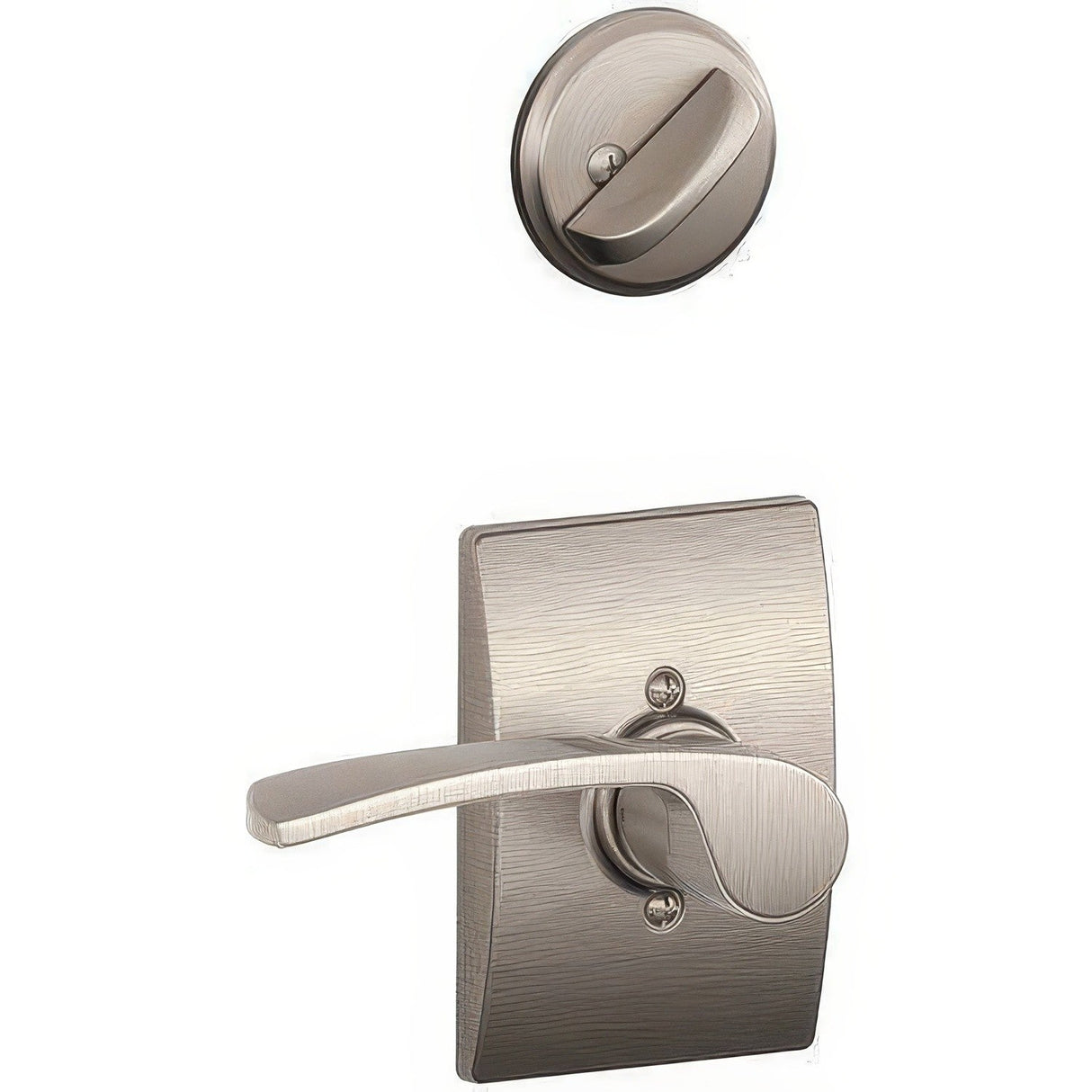 Schlage F94MER619CENRH satin nickel dummy interior pack