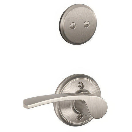 Schlage F94MER619RH satin nickel dummy interior pack