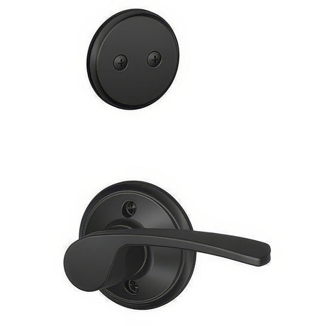 Schlage F94MER622LH matte black dummy interior pack