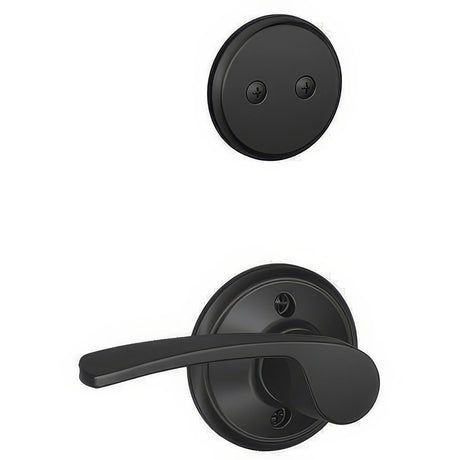 Schlage F94MER622RH matte black dummy interior pack