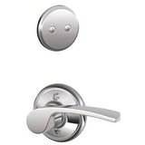 Schlage F94MER625LH polished chrome dummy interior pack
