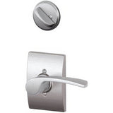 Schlage F94MER626CENLH satin chrome dummy interior pack