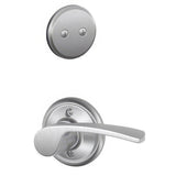 Schlage F94MER626LH satin chrome dummy interior pack