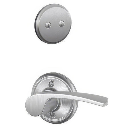 Schlage F94MER626LH satin chrome dummy interior pack