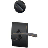 Schlage F94MER716CENLH aged bronze dummy interior pack