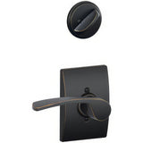 Schlage F94MER716CENRH aged bronze dummy interior pack