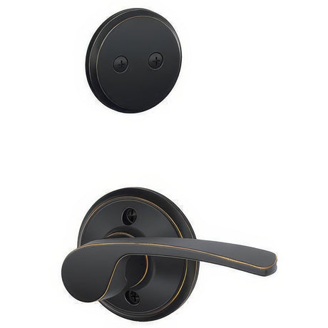 Schlage F94MER716LH aged bronze dummy interior pack