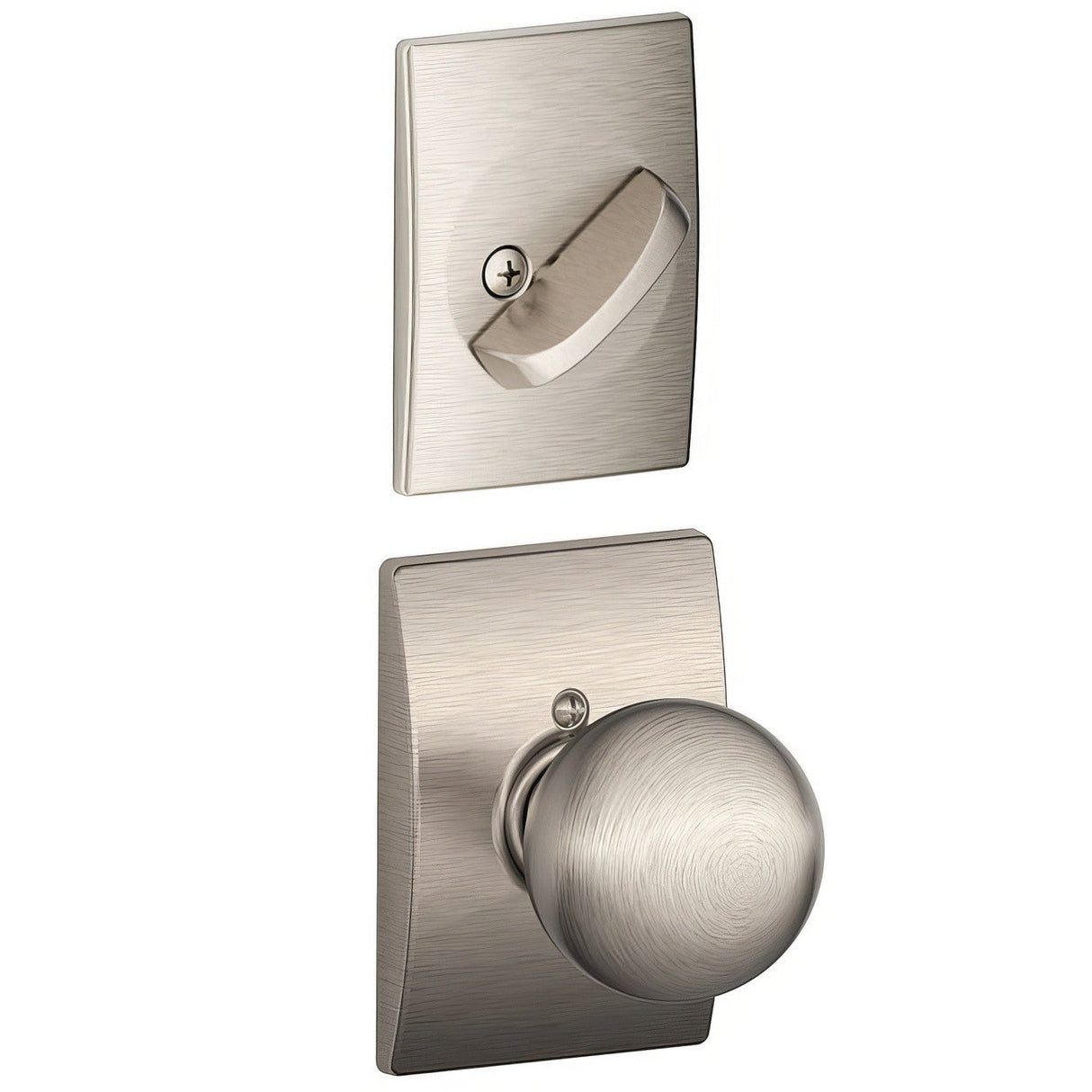 Schlage F94ORB619CEN satin nickel dummy interior pack
