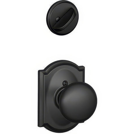 Schlage F94PLY622CAM matte black dummy interior pack