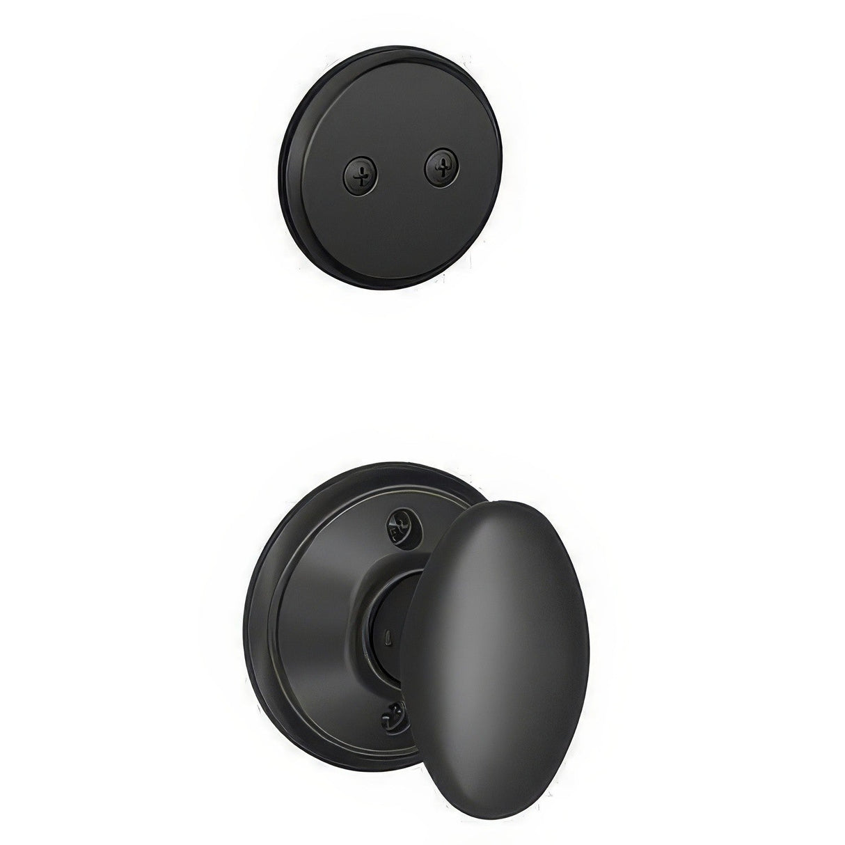 Schlage F94SIE622 matte black dummy interior pack