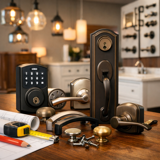 Factory Direct Hardware home improvement supplies: door hardware, cabinet hardware, and lighting