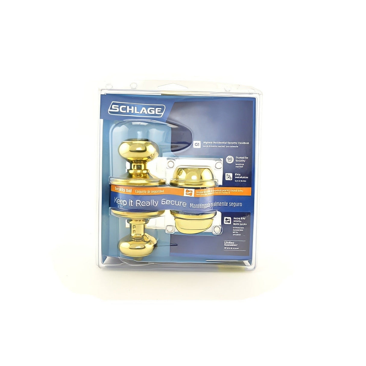 Schlage FB50GEO605 bright brass combo packs