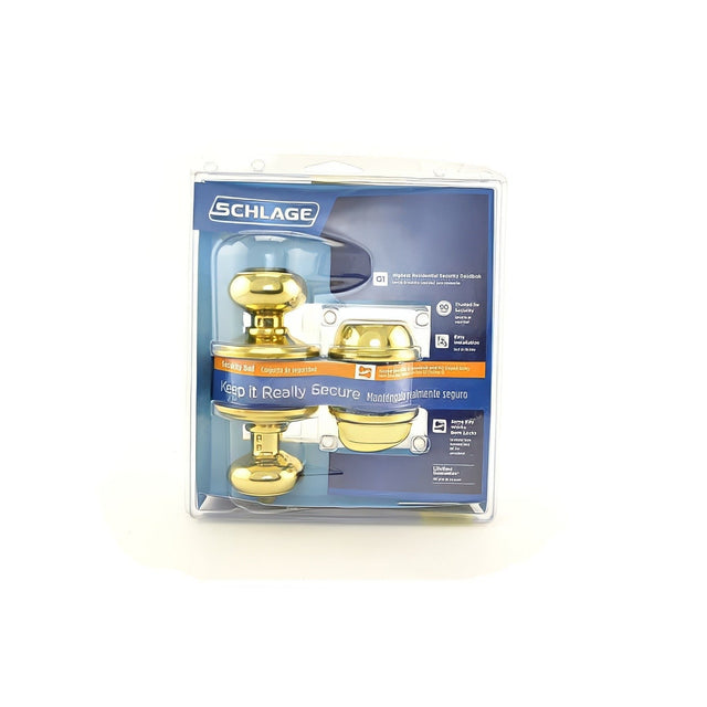 Schlage FB50GEO605 bright brass combo packs