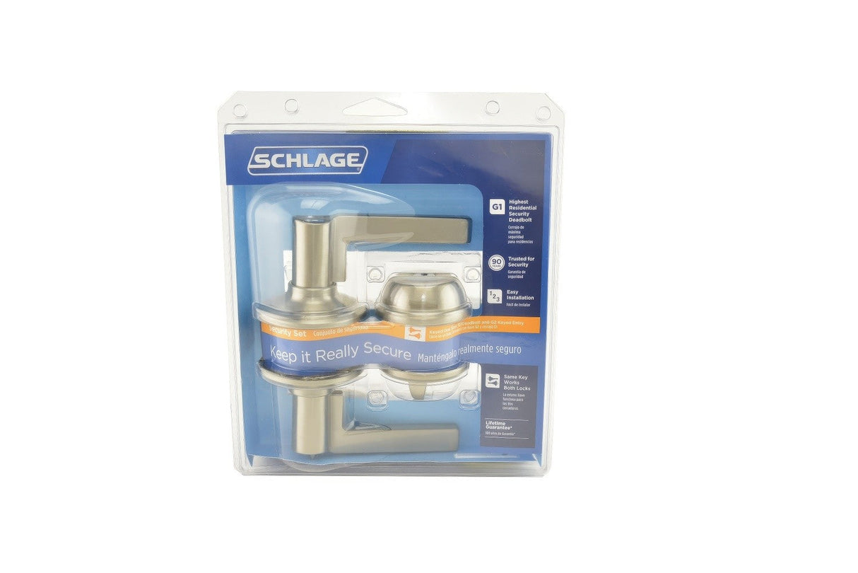 Schlage FB50LAT619 satin nickel combo packs
