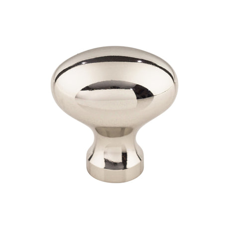 Top Knobs M1305 Egg 1 1/4" Length Oval Knob Polished Nickel