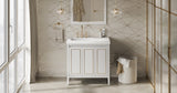 Jeffrey Alexander Percival 37" White Single Sink Bathroom Vanity with White Resin Top - 8 in. Widespread Faucet Top product image 6