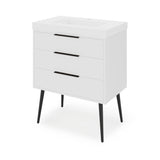 Jeffrey Alexander Gardner 31" White Single Sink Bathroom Vanity with White Resin Top - Single-Hole Faucet Top - VKGAR30WHPRE