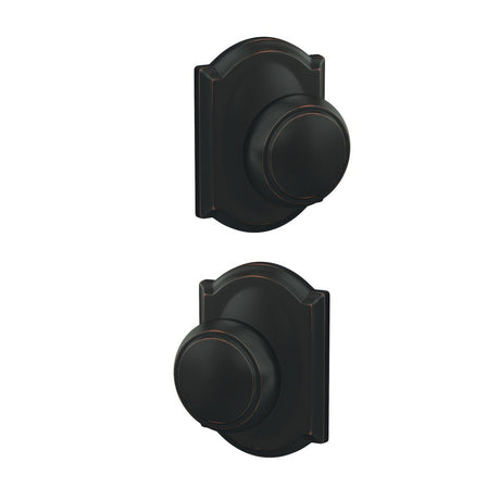 Schlage FC172AND716CAM aged bronze dummy door knob