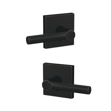 Schlage FC172BRW716COL aged bronze dummy door knob