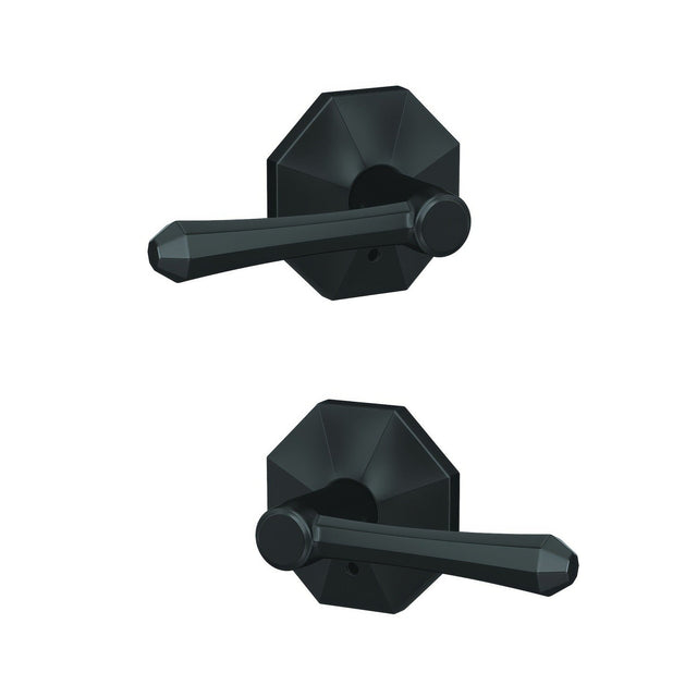 Schlage FC172DMP622RWD matte black pair of dummy door lever