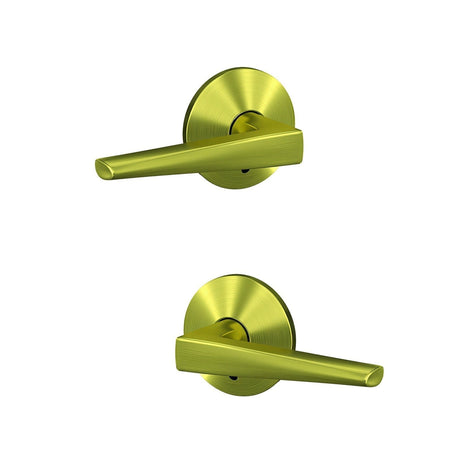 Schlage FC172ELR608KIN satin brass pair of dummy door lever