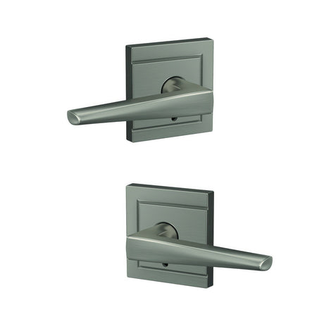 Schlage FC172ELR619ULD satin nickel pair of dummy door lever