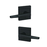 Schlage FC172ELR622ULD matte black pair of dummy door lever