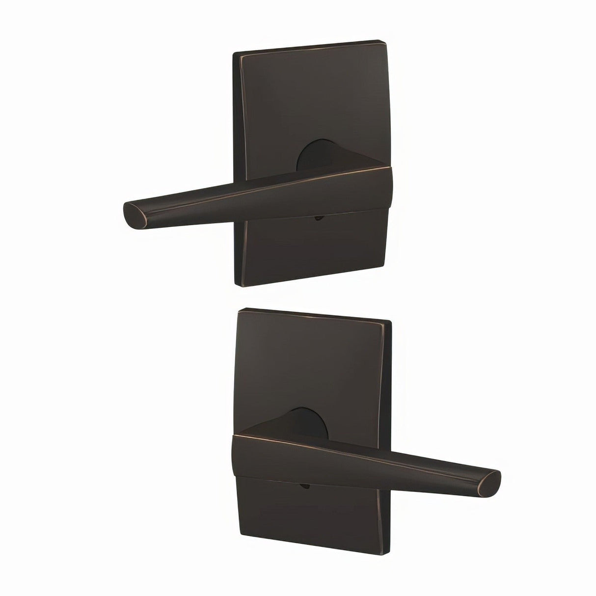 Schlage FC172ELR716CEN aged bronze dummy door lever