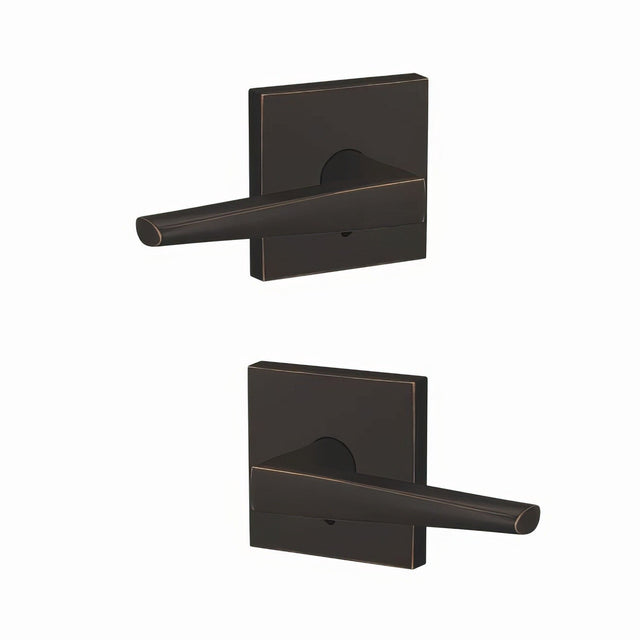 Schlage FC172ELR716COL aged bronze dummy door lever