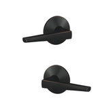 Schlage FC172ELR716KIN aged bronze pair of dummy door lever