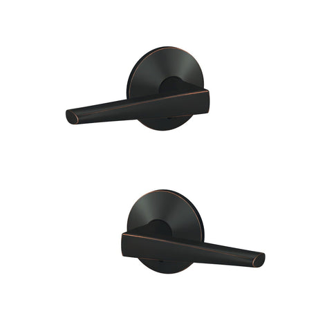 Schlage FC172ELR716KIN aged bronze pair of dummy door lever