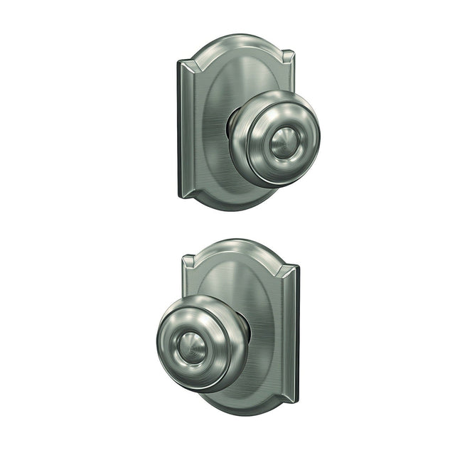 Schlage FC172GEO619CAM satin nickel pair of dummy door knob