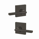 Schlage FC172LAT530COL black stainless pair of dummy door lever