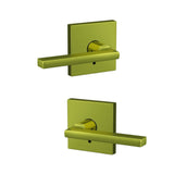 Schlage FC172LAT608COL satin brass pair of dummy door lever