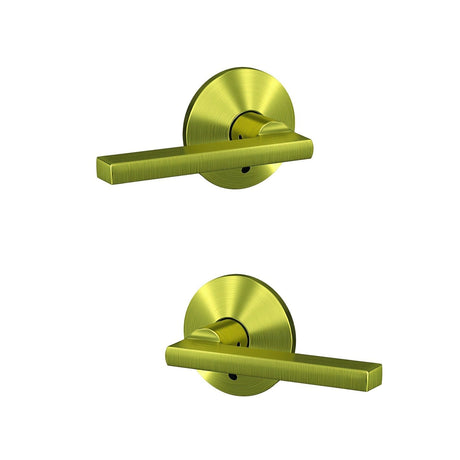 Schlage FC172LAT608KIN satin brass pair of dummy door lever