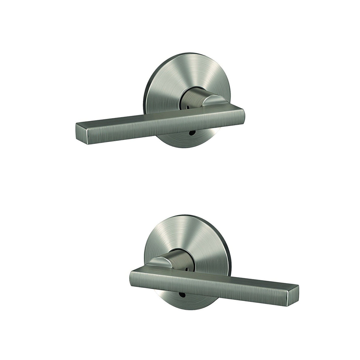 Schlage FC172LAT619KIN satin nickel pair of dummy door lever