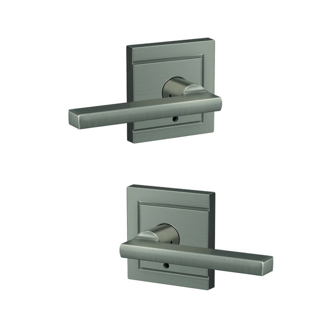 Schlage FC172LAT619ULD satin nickel pair of dummy door lever
