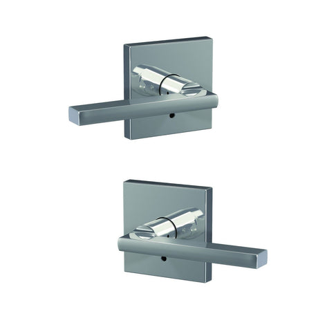 Schlage FC172LAT625COL bright chrome pair of dummy door lever