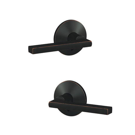 Schlage FC172LAT716KIN aged bronze pair of dummy door lever